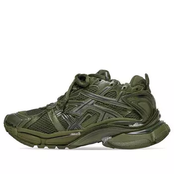 Кроссовки runner sneaker 'leather free khaki' Balenciaga, зеленый