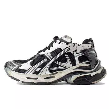 Кроссовки runner sneakers 'black and white mesh and nylon' Balenciaga, белый