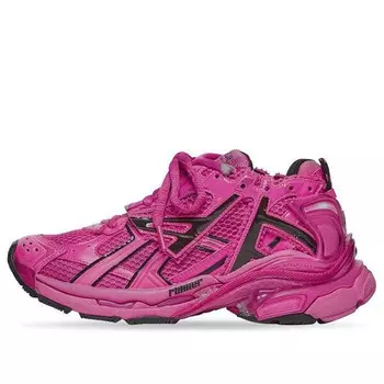 Кроссовки runner sneakers 'fuchsia mesh and nylon' Balenciaga, розовый