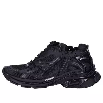 Кроссовки runner sneakers 'matte black mesh and nylon' Balenciaga, черный
