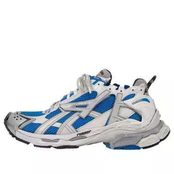 Кроссовки runner sneakers 'white blue mesh and nylon' Balenciaga, белый