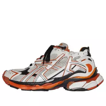 Кроссовки runner sneakers 'white orange black' Balenciaga, белый