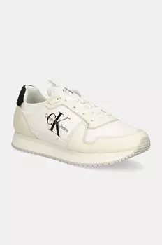 Кроссовки RUNNER SOCK LACEUP ML LTH Calvin Klein Jeans, белый