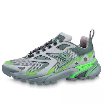 Кроссовки runner tatic sneakers 'grey neon green' Louis Vuitton, серый