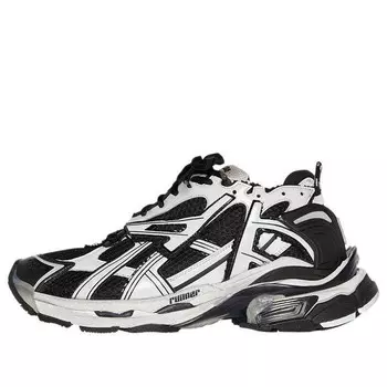 Кроссовки runner 'white black white' Balenciaga, черный