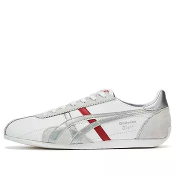 Кроссовки runningpark sport shoes серебристые красные Onitsuka Tiger, белый