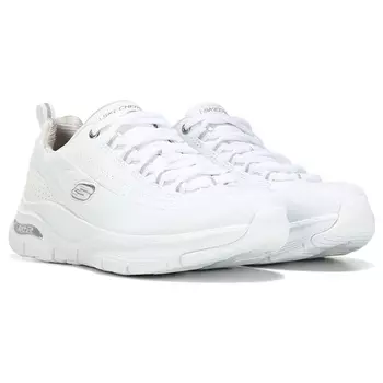 Кроссовки с арочной поддержкой Arch fit citi drive от Skechers, wide sneaker, white/silver