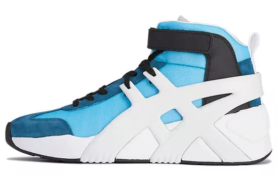 Кроссовки с большим логотипом Lifestyle унисекс с высоким верхом синего/белого цвета Onitsuka Tiger