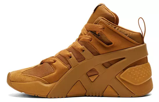 Кроссовки с большим логотипом Lifestyle унисекс средней высоты, желтые Onitsuka Tiger