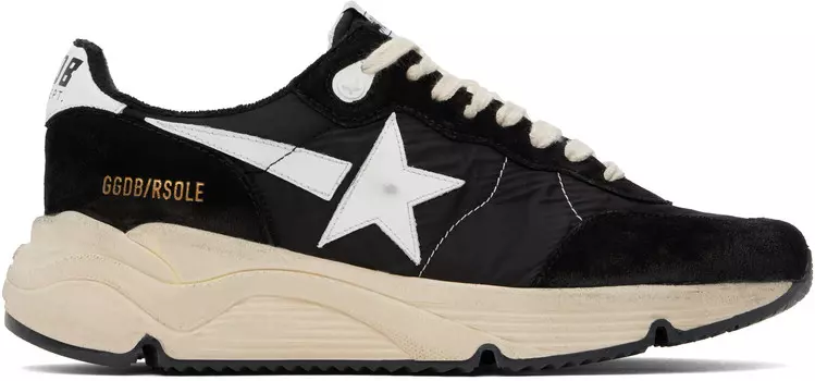 Кроссовки с черно-белой подошвой для бега Golden Goose
