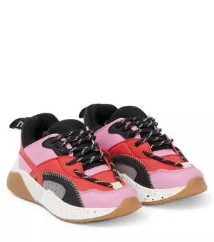Кроссовки с цветными блоками Stella Mccartney Kids, мультиколор
