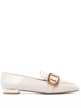 Кроссовки с декоративной пряжкой Ferragamo, нейтральный цвет