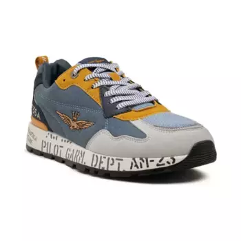 Кроссовки с добавлением кожи Aeronautica Militare, синий