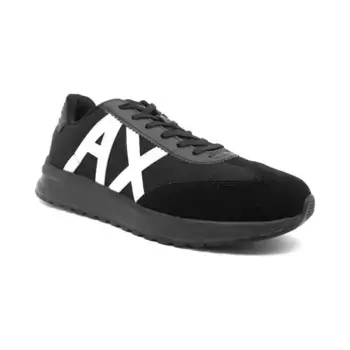 Кроссовки с добавлением кожи Armani Exchange, черный