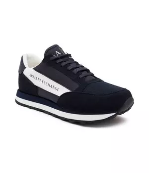 Кроссовки с добавлением кожи Armani Exchange, синий