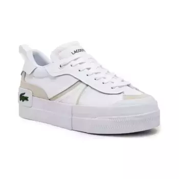 Кроссовки с добавлением кожи Lacoste, бежевый