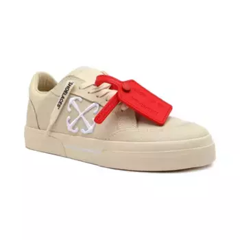 Кроссовки с добавлением кожи Off White, бежевый