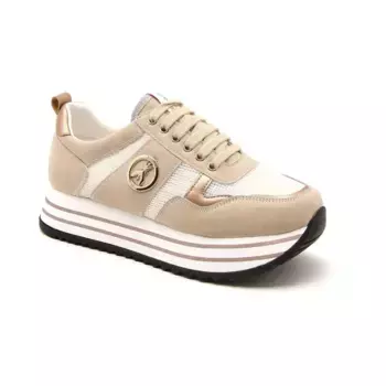 Кроссовки с добавлением кожи Patrizia Pepe, бежевый