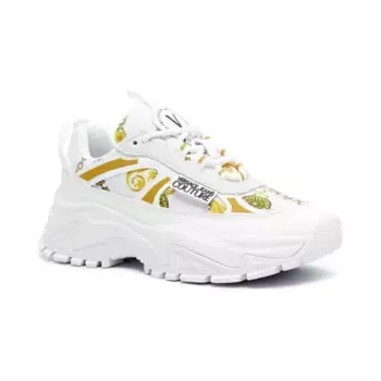 Кроссовки с добавлением кожи Versace, белый