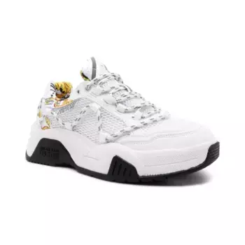 Кроссовки с добавлением кожи Versace, белый