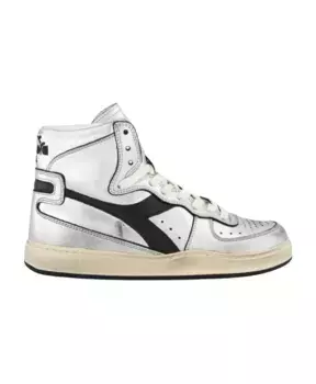 Кроссовки с корзинкой серебристого цвета с эффектом металлик Diadora, серый