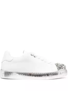 Кроссовки с кристаллами Philipp Plein, белый