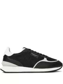 Кроссовки с кружевными вставками TWINSET, черный