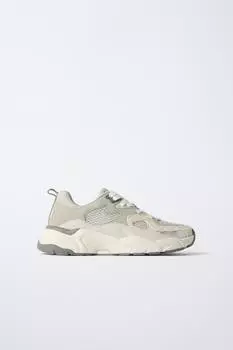 Кроссовки с кусочками ZARA, серый