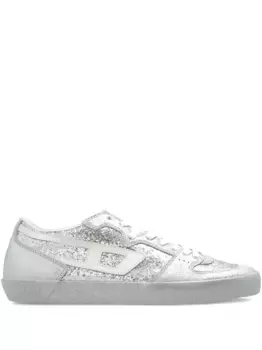 Кроссовки S-Leroji-D1 с блестками DIESEL, серебяный