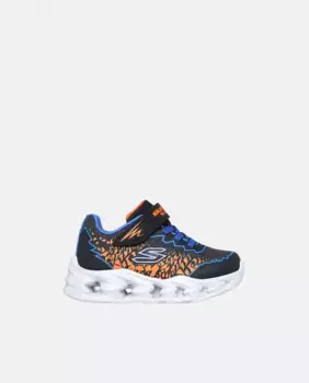 Кроссовки S Lights для маленьких мальчиков с низкими кедами и подсветкой Skechers, черный