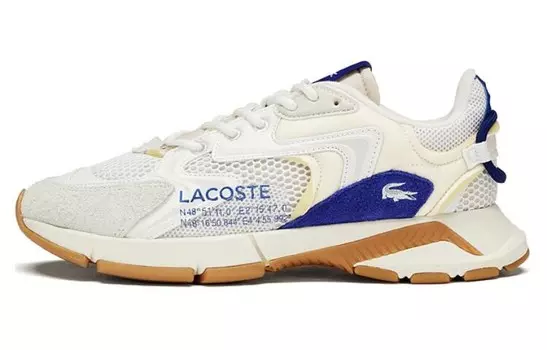 Кроссовки с логотипом L003 Lacoste, белый/синий/серый