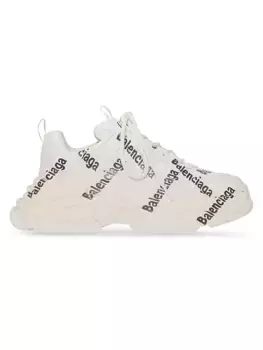 Кроссовки с логотипом Triple S Balenciaga, черный