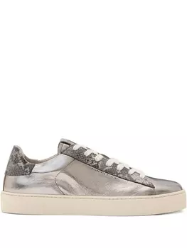 Кроссовки с металлическими панелями AllSaints, серебряный