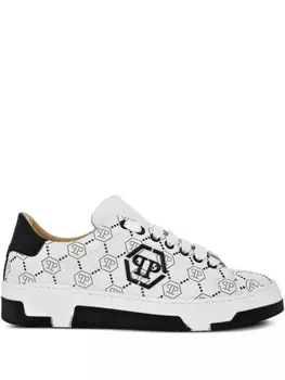 Кроссовки с монограммой Philipp Plein, белый
