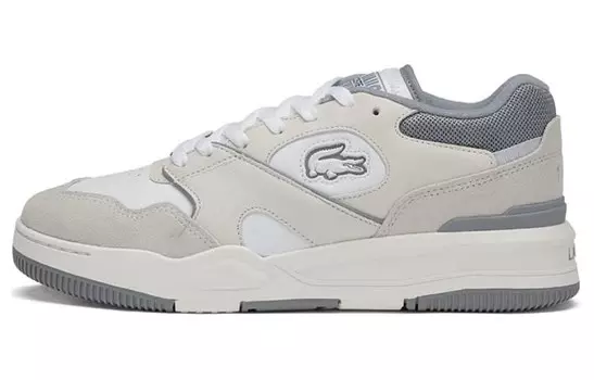 Кроссовки с нашивкой-логотипом Lineshot Lacoste, цвет White Gray