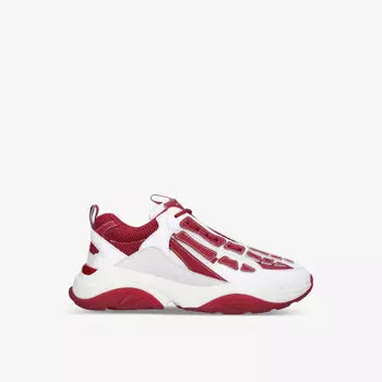 Кроссовки с низким берцем из кожи и сетки Bone Runner Amiri, красный