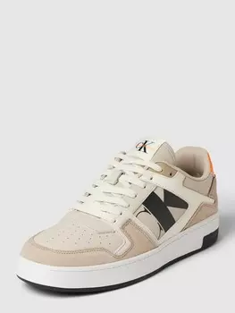 Кроссовки с отделкой в тон модель "BASKET" Calvin Klein Jeans, бежевый