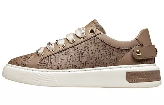 Кроссовки с перфорированным логотипом Bally