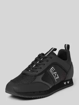 Кроссовки с петлями модель 'BLACK & WHITE CARBON' EA7 Emporio Armani, черный