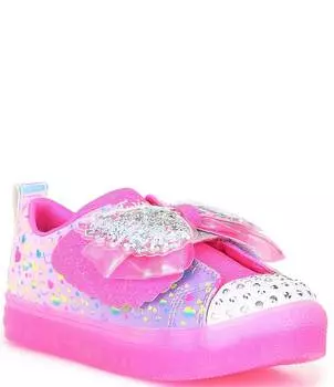 Кроссовки с подсветкой Skechers для девочек Twinkle Toes Shuffle Brights (для малышей), розовый