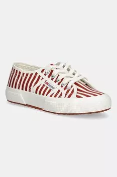 Кроссовки с полосками Superga, красный