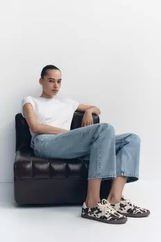 Кроссовки с принтом животных ZARA, разноцветный