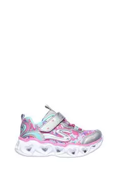 Кроссовки с сердечками Skechers, розовый