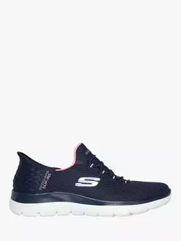 Кроссовки с широкой посадкой diamond dream без застежек для рук Skechers, темно-синий