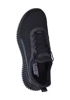 Кроссовки с текстильным верхом женские SKECHERS, цвет Bbk Black Knit
