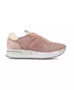 Кроссовки с текстурой веревки модель Conny Premiata, розовый