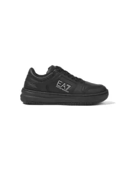 Кроссовки с тисненым логотипом Emporio Armani Kids, черный