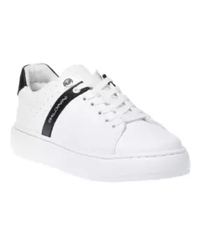 Кроссовки с тканым принтом Baldinini, белый