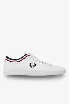 Кроссовки с твиловыми манжетами Fred Perry, белый