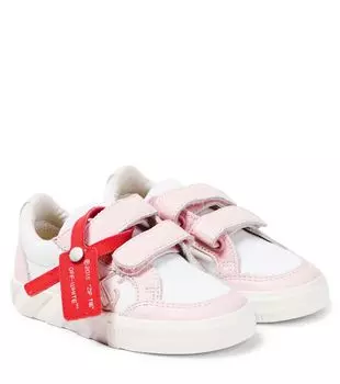 Кроссовки с вулканизированной кожаной отделкой Off-White Kids, белый
